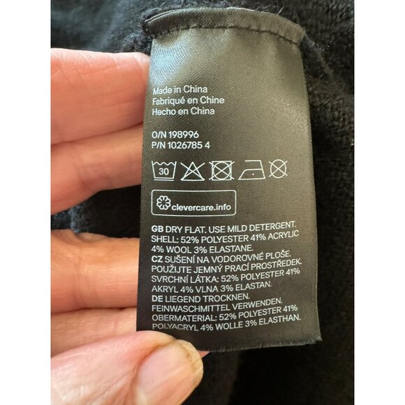 H&M Black Turtleneck Sweater Womens S Recycled Polyester & Acrylic - Picture 6 of 13